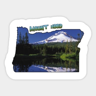 Oregon State Outline (Mount Hood) Sticker